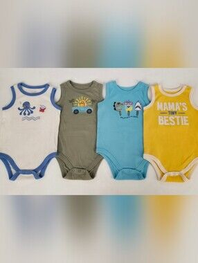 Garanimals Baby Sleeveless Bodysuit Bundle Summer Bundle of 4 Size 18 Months